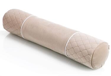 Фірмова довга подушка для шиї, що знеболює за допомогою круглої спини, циліндрична подушка для підтримки шиї, регульована подушка для сну з наволочкою, яку можна прати в пральній машині, 52x13 см, бежевий