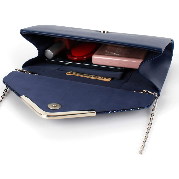 Жіноча блискуча клатч-елегантна вечірня сумка блискуча сумка-конверт зі стразами сумка під пахви з ланцюжком для весілля випускного вечірки шкіряна синя