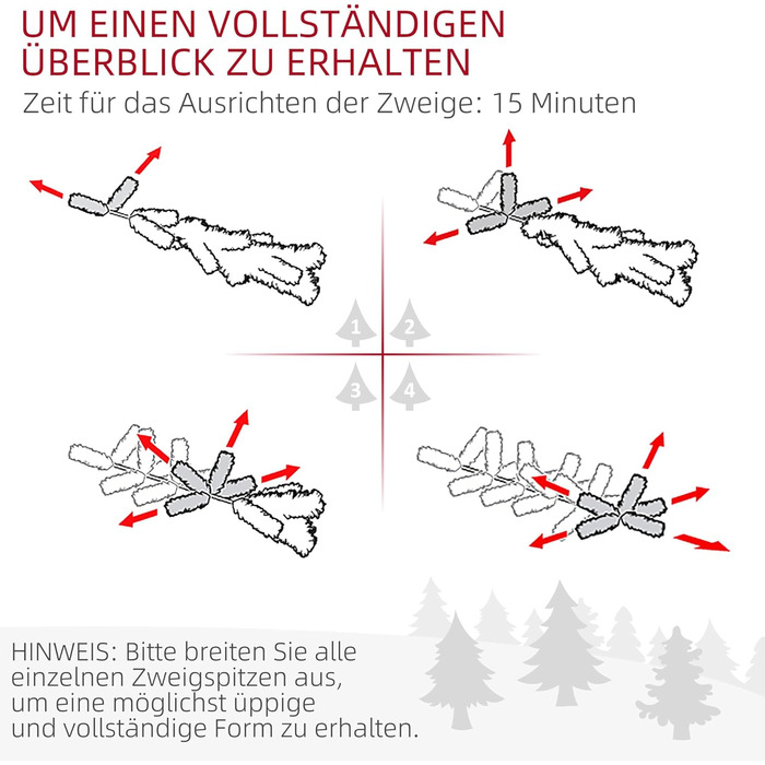 Штучна ялинка 183 см зелена HOMCOM