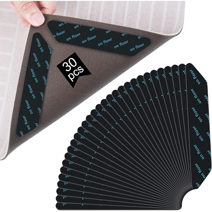 Килимок протиковзкий для килима Vicloon, 30 шт. Килимок протиковзкий для килима, що миється, кутова протиковзка накладка для килим