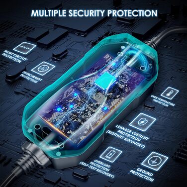 Зарядний кабель для електромобілів тип 2 7,5 м Zimking 6/8/10/13/16 А Регульовані зарядні пристрої для електромобілів з цифровим д