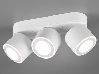 Світильник стельовий Trio Taurus 652910331 (вбудований/накладний), метал, білий матовий, 3 шт. 3.5 Вт 3 шт. 1.5 Вт LED