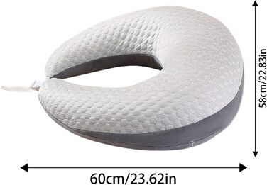 Ергономічна подушка Crealis для рукоділля, в&39язана опорна подушка, в&39язана гачком подушка, опорна подушка - легка ігрова подушка для ліжка та дивана, подушка для читання - подушка для сидіння прямо в ліжку, сіра