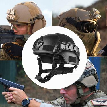 Шолом Fast Padded 22.05-23.62 дюйма одного розміру, страйкбольний шолом, універсальний пейнтбольний шолом, регульована бічна планка, кріплення для NVG, захисний шолом для полювання, зелений страйкбольний шолом, бамп-шолом для пейнтболу