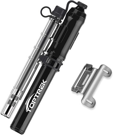 Міні-велосипедний насос Toptrek 260PSI, сумісний з усіма клапанами (Presta та Schrader), малий велосипедний насос для гірських велосипедів, шосейних велосипедів, електровелосипедів, гірських велосипедів