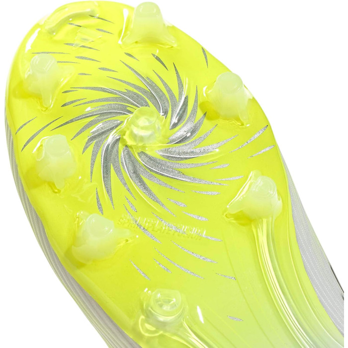 Футбольні бутси adidas F50 SPARKFUSION League Mid Cut FG/AG, жіночі, білі, залізні, жовті, високої роздільної здатності