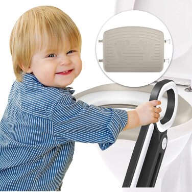 Дитяче сидіння для унітазу KIDIZ, крісло для унітазу зі сходинками та ручками, Складне дитяче сидіння для унітазу, горщик, горщик,