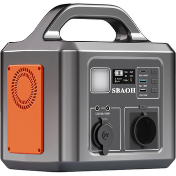 Портативна електростанція 600 Вт, сонячний генератор SBAOH 538,7 Втгод з акумулятором та виходом змінного струму/USB, мобільний генератор живлення для подорожей/кемпінгу/відпочинку на природі/для надзвичайних ситуацій