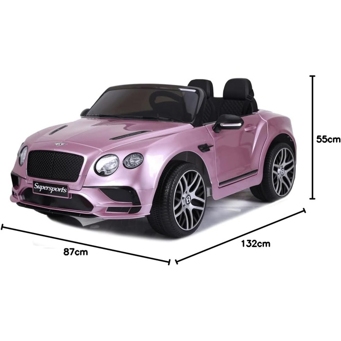 Дитячий електромобіль FINOOS Bentley Continental 12V 2-місний дитячий автомобіль з пультом дистанційного керування, від 1 до 6 рок