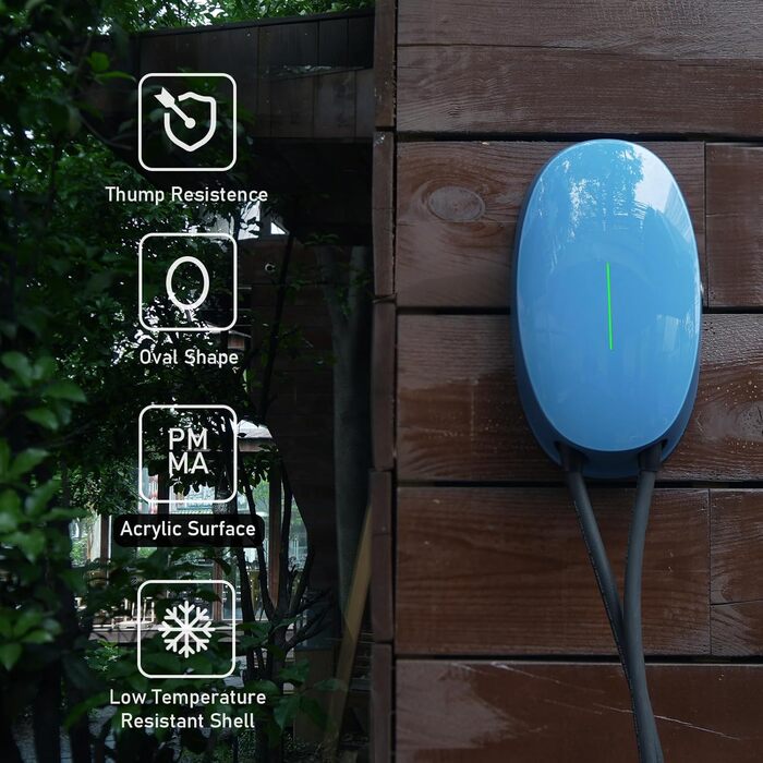 Зарядний пристрій тип 2 зарядний кабель електричний автомобіль домашня зарядна станція 6M 16A трифазний зарядний пристрій EV, водо