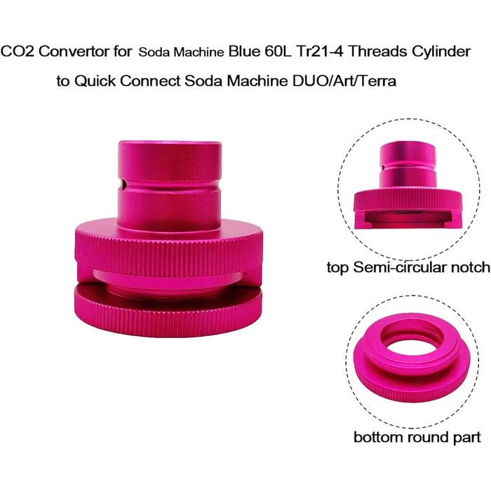 Адаптер CO2 Quick для машини для газованої води Duo-Quick Connect Blue 60L Tr21-4 з різьбленням Duo/Art/Terra