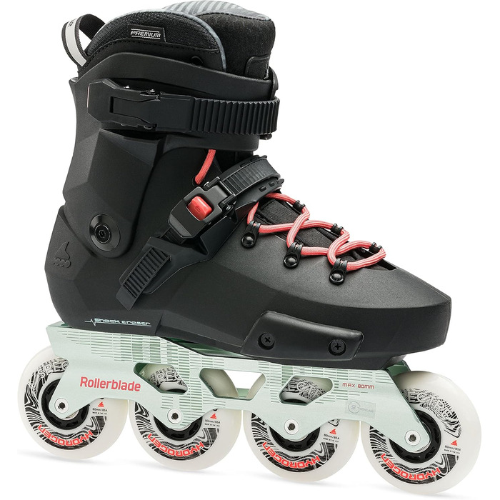 Жіночі роликові ковзани Rollerblade Twister XT для фітнесу, чорний/м'ятний, міські роликові ковзани 8/8.5