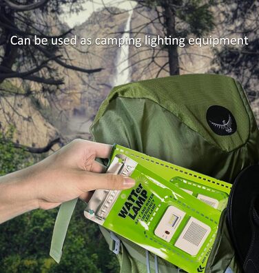 Лампа з 3 світлодіодними намистинами для морської води - екологічне зовнішнє освітлення для кемпінгу, походів, риболовлі Батарейки не потрібні, аварійне освітлення з часом роботи 140 годин Необхідне спорядження для виживання під час відключення електроене