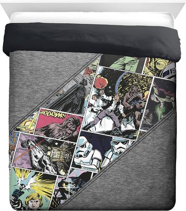 Комплект ковдри та наволочок Jay Franco Star Wars Comic Queen - надзвичайно м'яка дитяча постільна білизна - стійка до вицвітання
