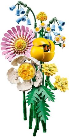 Маленький літній букет LEGO Botanicals - Набір штучних квітів з дзвіночками, ромашками, тюльпанами та іншим - Іграшка для дівчаток та підлітків віком від 9 років - Різдвяна прикраса - Подарунок для дітей - 10347