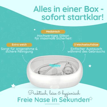 Дитячий назальний аспіратор для новонароджених і малюків багаторазовий дитячий носовий аспіратор із медичного силікону, 3 змінні н