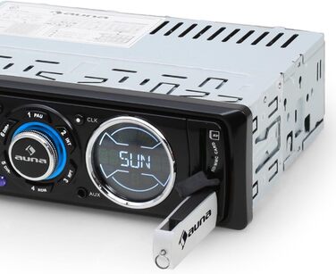 Автомагнітола, Автомагнітола, порт USB/SD, Тюнер FM-радіо, MP3, AUX-вхід, 2 x лінійний вихід, Система гучного зв'язку, білий, 180-BT -