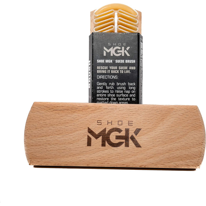 Щітка для взуття MGK Dry Suede Brush - ідеально підходить для освіження та ремонту замшевого взуття, Black, Large