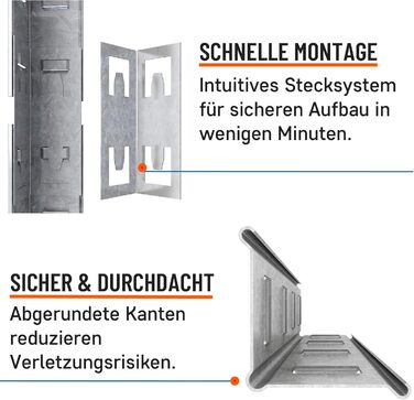 Міцний стелаж, 200x100x40 см, безболтовий стелаж з 5 полицями з МДФ, вантажопідйомність 750 кг, металевий стелаж, гаражний стелаж або стелаж для зберігання, стелаж для підвалу, вантажний стелаж, стелаж для майстерні, оцинкований 200x100x40 - полиці з МДФ 