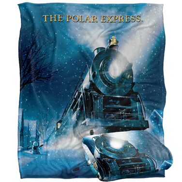 Ковдра Polar Express, дизайн офіційно ліцензований продукт, шовковисте, суперм&39яке покривало, 152 x 127 см