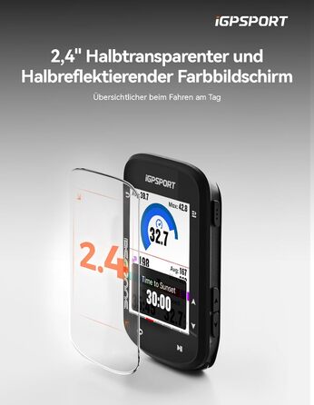 Велокомп'ютер iGPSPORT BSC200S, 2.4 дюйма, IPX7, Пластик/Електроніка, Чорний