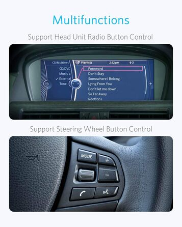 Адаптер Bluetooth Airdual для BMW Mini Cooper Porsche USB AUX iPod iPhone Музичний інтерфейс