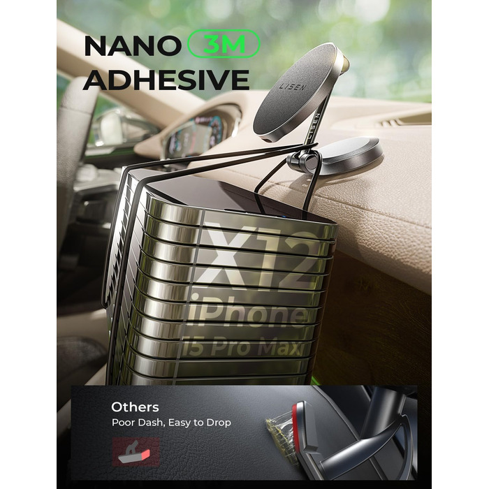 Для Magsafe Автомобільний тримач з функцією зарядки Magsafe Зарядний пристрій Автомобільний магніт для мобільних телефонів Автомоб