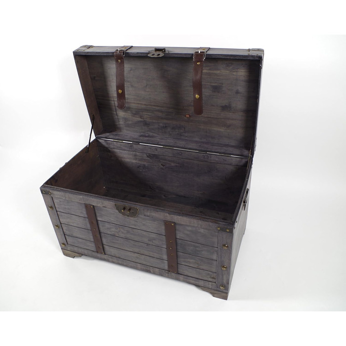 Скриня Kobolo KUBA з сірого дерева зі скарбами 80x45x50 см