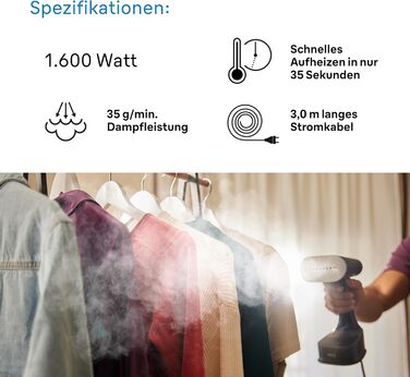 Паровий випрямляч Braun QuickStyle 7 GS7077BK, технологія Dual FreeGlide 3D, технологія FastSteam, відпарювач, пара 35 г / хв, рез