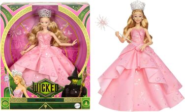 Модна лялька Mattel Wicked Glinda Deluxe та аксесуари, включно з короною та скіпетром, образ, натхненний фільмами, можливі кілька
