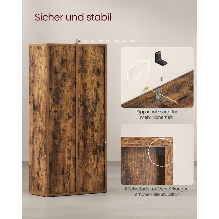 Книжкова шафа VASAGLE, книжкова полиця, з 7 відділеннями, офісна полиця, кубічна полиця, окремостояча полиця, для вітальні, спальні, офісу, дитячої кімнати, вінтажний коричневий LBC27BX Вінтажний коричневий 7 відділень (24Г x 50Ш x 106В см)