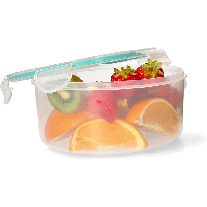 Ланчбокс 2,3 л круглий контейнер для їжі з пластику