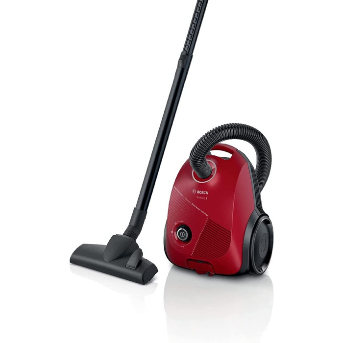 Пилосос із мішком BOSCH GL20S, 700 Вт, червоний (ємність 3,5 л, рівень шуму 80 дБ, радіус дії 8 м, регулятор потужності)