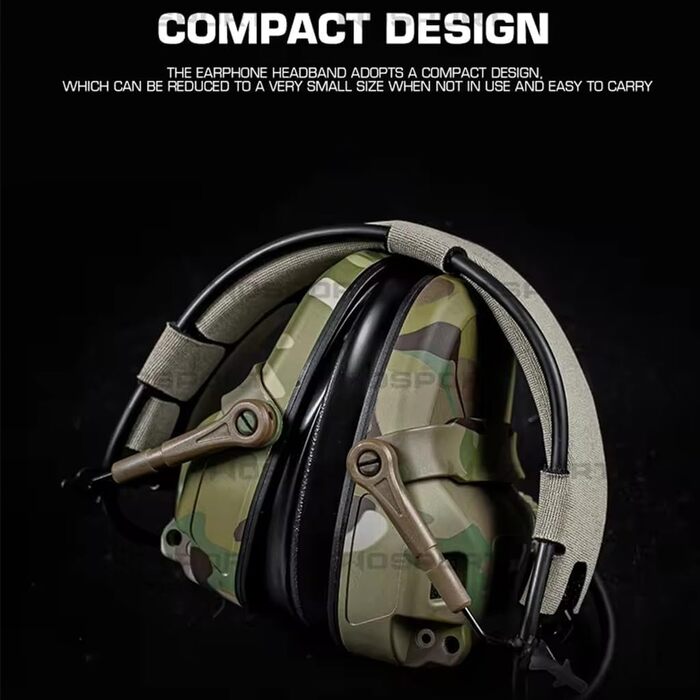 Тактична комунікаційна гарнітура TS TAC-SKY (без шумозаглушення), перемикання лівого та правого мікрофонів, силіконові амбушури (HD-14-A-BLK)