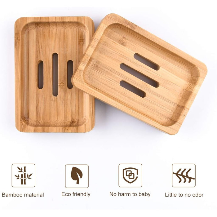 Шматки натурального дерев'яного бамбукового мила Дерев'яний душ ручної роботи мильниця мильниця для мила скраббер губки раковина п