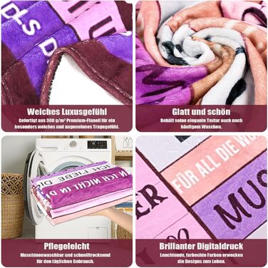 Подарунок для мами, ультрам&39яка фланелева ковдра 150200 см з друкованими благословеннями, м&39яка ковдра як подарунок на Різдво, день народження або День матері