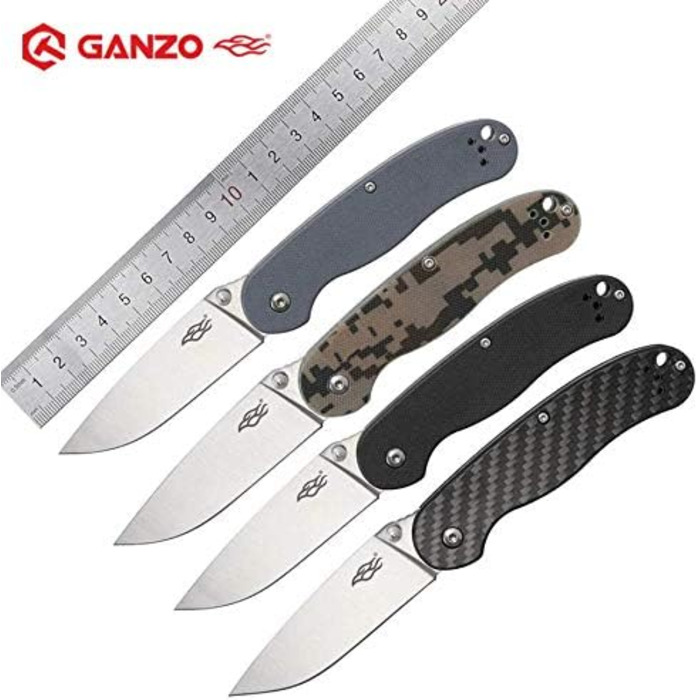 Складаний кишеньковий ніж Firebird GANZO FB727S-CA G10 з кліпсою з нержавіючої сталі 440C клинок Полювання Риболовля Відкритий EDC