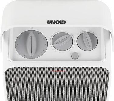 Теплова гармата Unold 86450 IP21 (Білий/Сірий) 1800 Вт, функція вентилятора, обертання 70, захист від перегріву, ручка для перенесення, таймер з автовимкненням