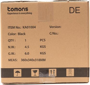 Аерофритюрниця Tomons 6 л, фритюрниця Фритюрниця з гарячим повітрям Фритюрниця з оглядовим вікном Цифровий світлодіодний сенсорний екран, програми 8 в 1 фритюрниця, регульований контроль температури