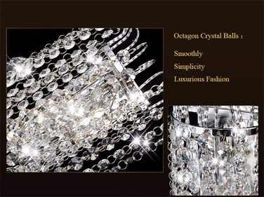 Кришталевий настінний світильник з кришталевими кулями Крапля Декоративний хромований сучасний настінний світильник E14x2 Світильн