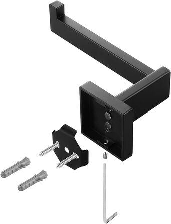 Тримач для туалетного рулону, тримач для туалетного рулону з нержавіючої сталі для кухні та ванної кімнати туалетний папір чорний