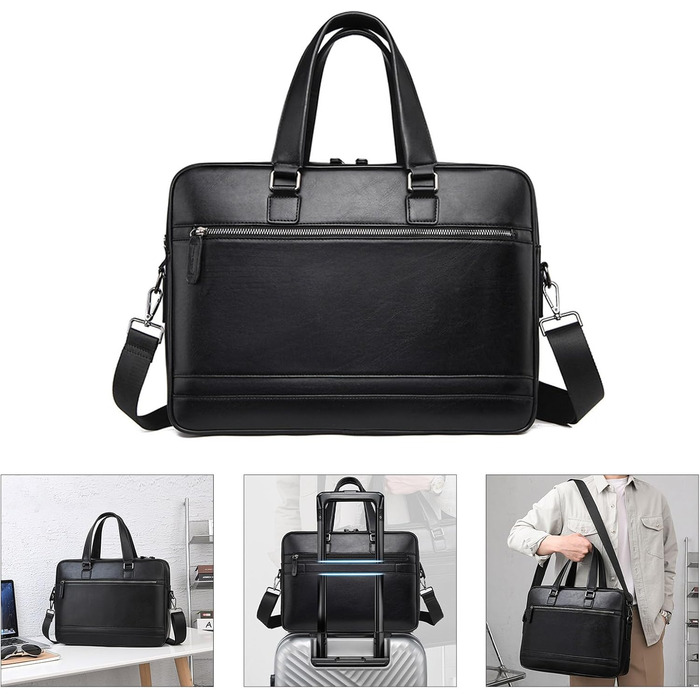 Сумка для ноутбука, портфель, сумочка, ділова сумка для ноутбука 15,6 дюйма, чоловіча, сумка для комп'ютера, шкіряний портфель, по