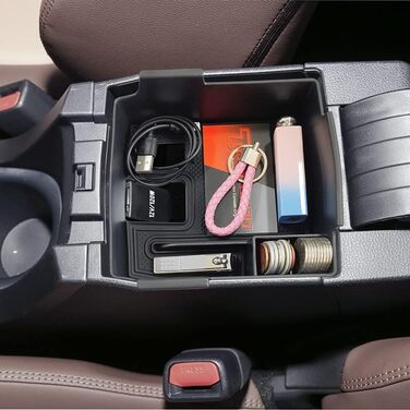 Кольори Відсік для зберігання на центральній консолі для Toyota Corolla E210 Хрест Туристичний спорт Гібрид 2019-2023 2024 Аксесуари Оригінальний центральний органайзер для підлокітника (чорний), 4