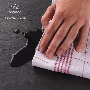 Набір Blumtal з 10 чайних рушників преміум-класу - високоякісні чайні рушники, 100 бавовна, червоні в клітинку, 50x70см 10 шт. чер