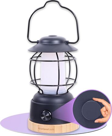Зовнішній світлодіодний ліхтар для кемпінгу Adventure Light - стійкий до атмосферних впливів кемпінговий ліхтар із батареєю з часом горіння до 200 годин, безперервним затемненням, 2 колірними температурами затишною та освіжаючою, 390 люмен, USB-перезарядж