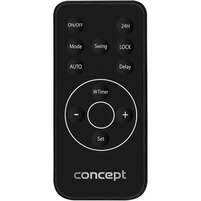 Керамічний настінний обігрівач Concept QH4001 з пультом дистанційного керування, світлодіодним дисплеєм, керамічним настінним вентилятором, таймером, функцією вентилятора, коливаннями, 2000 Вт, до 20 м, чорний (чорний)