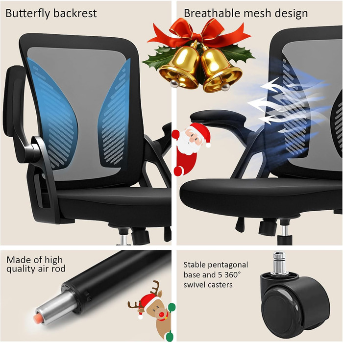 Ергономічне офісне крісло з сітчастою оббивкою