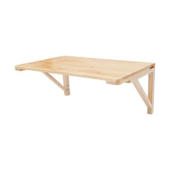 Настінний розкладний стіл, соснова деревина, розкладний верстак, плаваючий стіл для балкону, офісу, ванної кімнати, каравану, складу (80 * 50 см) 80*50 см