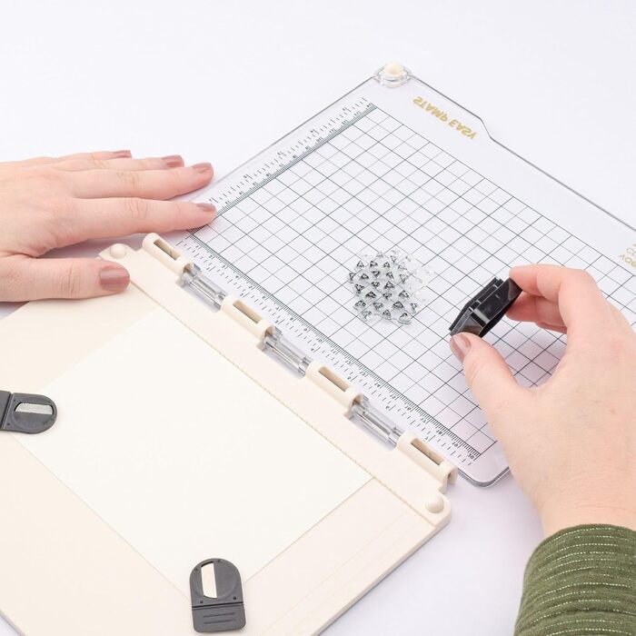 Платформа Vaessen Creative Stamp Easy Stamp, 23,5 x 20,5 x 1,8 см для точного позиціонування штампів для прозорого штампу та гумових штампів фіксованих штампних пластин одинарних