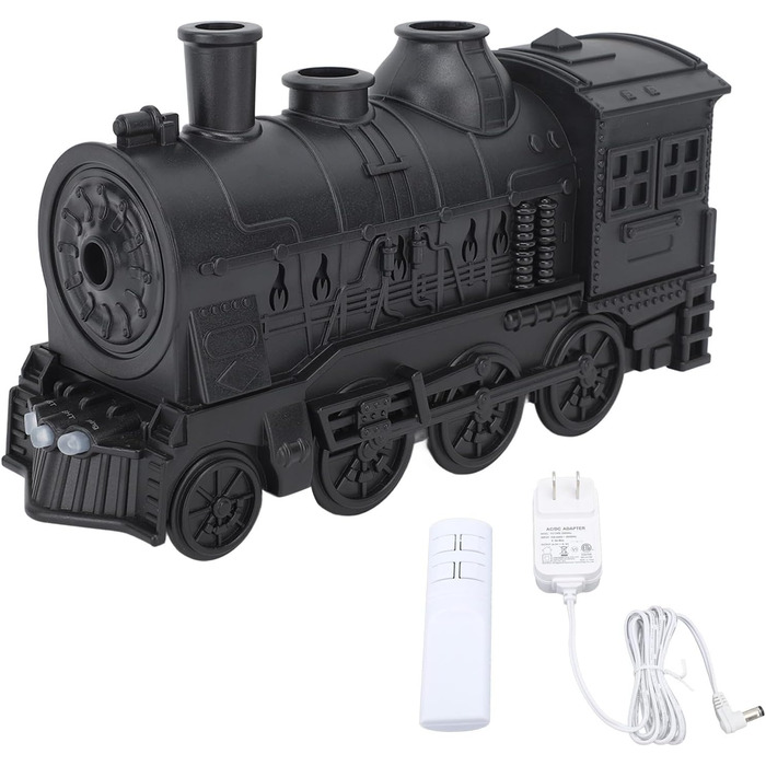 Дифузори для ефірних масел, зволожувач повітря локомотив 300 мл з пультом дистанційного керування, форма тяги, 2 режими освітлення